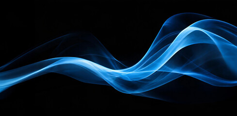 Fond bleu abstrait, motif de vagues. Papier peint - obrazy, fototapety, plakaty