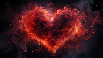 Fentesi heart background light fire passion love super beautiful red rose