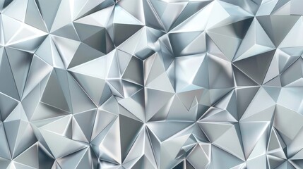 Abstract gray silver low poly triangular mesh background , White silver geometric universal background , A white wall with abstract shapes and sizes. 