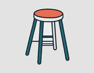 Stool Icon on Transparent Background