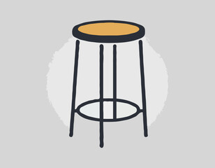Stool Icon on Transparent Background