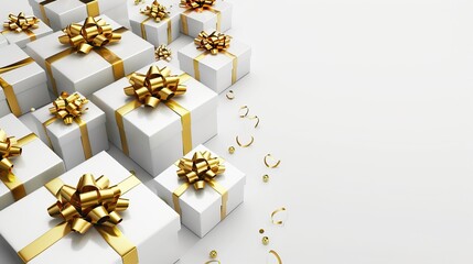Elegant gift with a golden ribbon