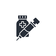 vaccination icon. vector.Editable stroke.linear style sign for use web design,logo.Symbol illustration.