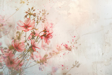 Each banner a canvas for nature's brush, painted with a delicate floral pattern.