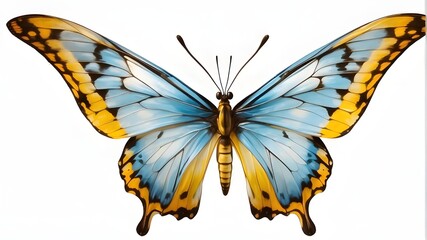 butterfly isolated on white Isolated on a transparent background, a stunning butterfly with...