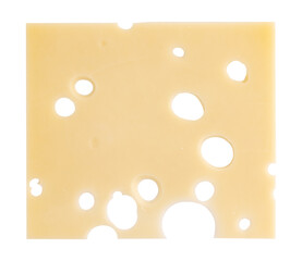 cheese chopped into pieces isolated 