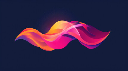 An abstract logo concept inspired by music, with fluid lines and vibrant colors reminiscent of...