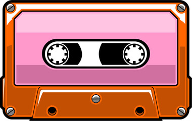 cassette tape, vector ,cartoon cassette