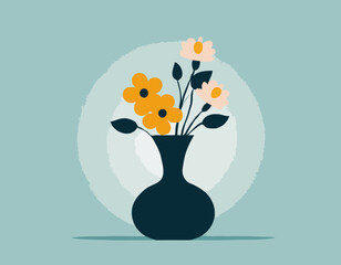 Home Concept Flowers in Vase