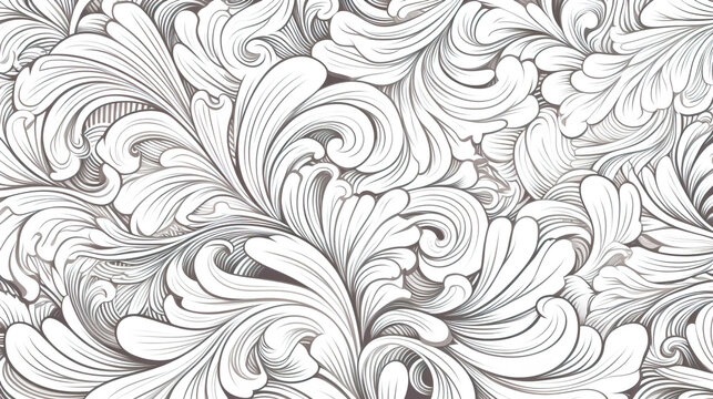  Thin line art style pattern for wedding invitation, wall art and card template   Generate AI