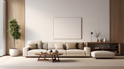 Inviting living space with light-colored decor, a stylish sofa, and modern furniture for a cozy ambiance.
