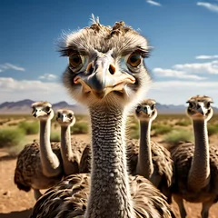 Raamstickers ostrich in the zoo © Mujahid