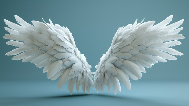 Angel wings . the wing feathers are natural white