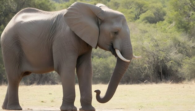 An Elephant Reaching Up To Scratch An Itch  2