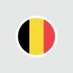 Fototapeta premium Flag of Belgium. Tricolor: black, yellow, red. Symbol of the Kingdom of Belgium. Isolated vector illustration.