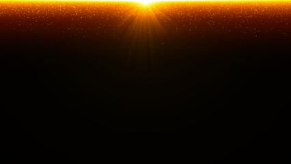 Abstract golden light background with gold particle effects glowing lights dots background
