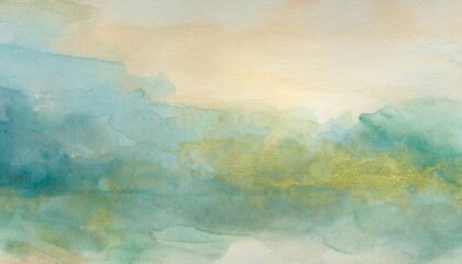 blue green watercolor and abstract aquarelle background with copy space for design