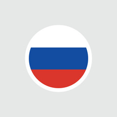 The flag of Russia. Tricolor: white, blue, red. The symbol of the Russian Federation. Isolated vector illustration on white background.