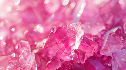 Pink crystal background, can be used for background ,3d rendering of pink crystals on dark background,Pink Diamond crystal Luxury background
