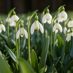 white spring flowers