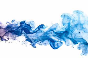 Blue and purple ink on white background, shape, curve, backdrop, motion
