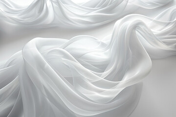 White fabric, smooth, shape, illustration, wave pattern