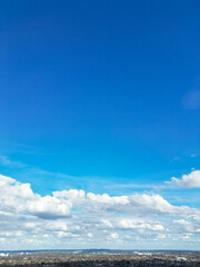 Naklejka na ściany i meble Beautiful Sky with Dramatical Clouds over Birmingham City of England United Kingdom, March 30th, 2024