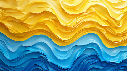 Obraz premium blue and yellow waves summer concept background