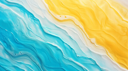 Obraz premium blue and yellow waves summer concept background