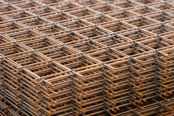 Bewehrungsstahl auf einer Baustelle