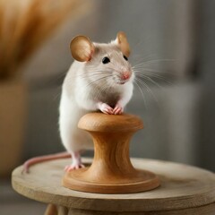 Graceful Mouse Standing Proudly in Serene Atmosphere