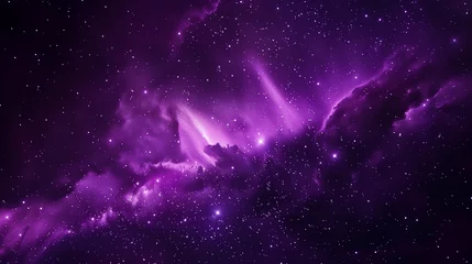Poster A purple sky with many stars. AI. © ART IS AN EXPLOSION.