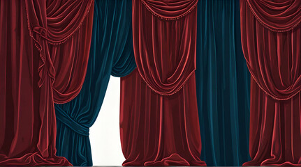 Velvet curtain icon Outline velvet curtain vector icon .Generative AI