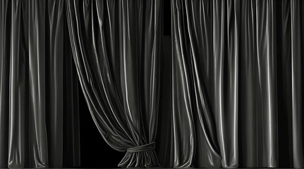 Velvet curtain icon Outline velvet curtain vector icon .Generative AI
