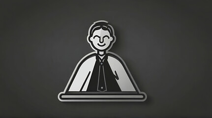 Ethical Responsibility icon. Monochrome style design from business ethics icon collection. UI and UX. Pixel perfect ethical responsibility icon. For web design, apps, software, print usage .AI