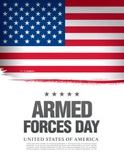 Armed forces day template poster design