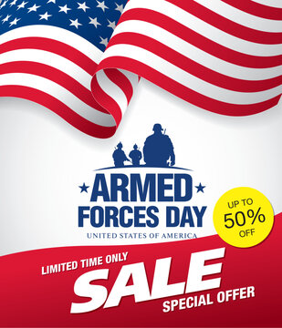 armed forces day sale banner layout design