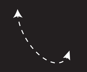 Dual semi circle arrow. Vector illustration. - obrazy, fototapety, plakaty