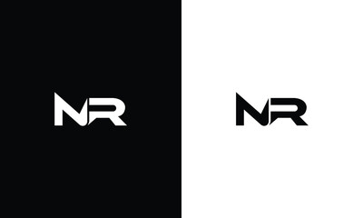 NR Letter Logo Design. Initial letters nr logo icon. - obrazy, fototapety, plakaty
