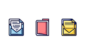 illustration of a set of icons for site