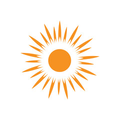 Sun logo vector template symbol design