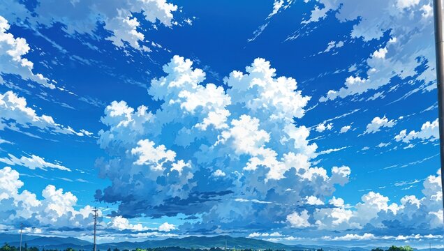 Illustration of blue sky, artistic background