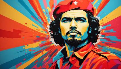 A portrait of Ernesto Che Guevara - obrazy, fototapety, plakaty