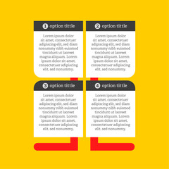Infographic design with 4 options or steps. Infographics for business concept.