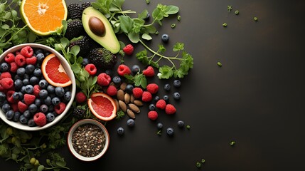 Obraz na płótnie Canvas focused, healthy food menu in the morning Generate AI