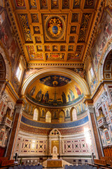Interiors of Lateran basilica in Rome, Italy