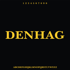 DENHAG, the vintage and retro alphabet, for display font, bold vector typeset
