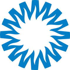 abstract blue snowflake