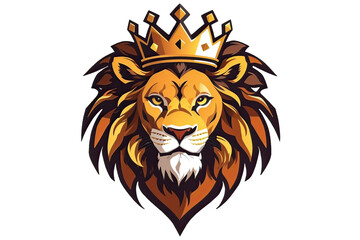 lion king face with crown,  created by ai generated