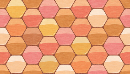 Seamless geometric pattern with honey. Seamless pattern with honey. Abstract texture like honeycomb.